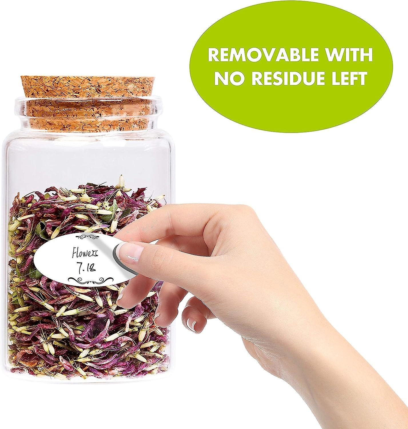 300 Pcs Kitchen Jar Food Label Stickers Waterproof Clear Labels Set For ...