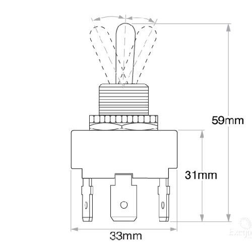 Toggle Switch Mom on – Off – Mom On – Broomfish