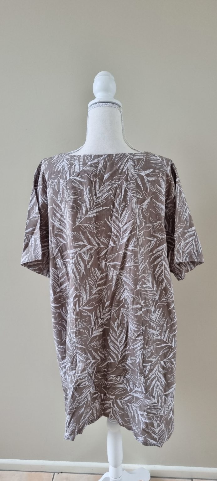 Virtuelle Linen Blend Tunic Dress Size 22, image 3