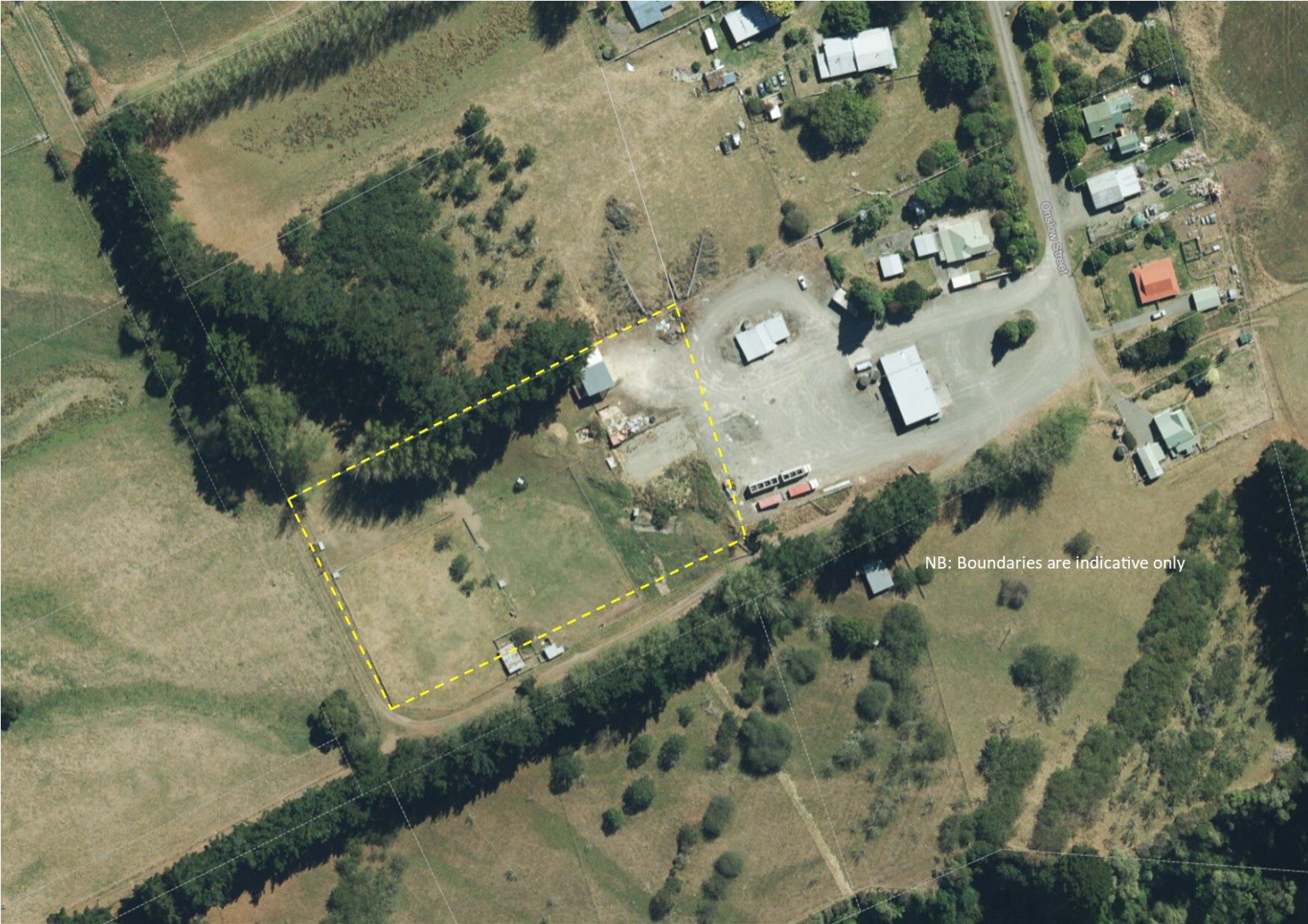 Bare land block, large shed — slide 8