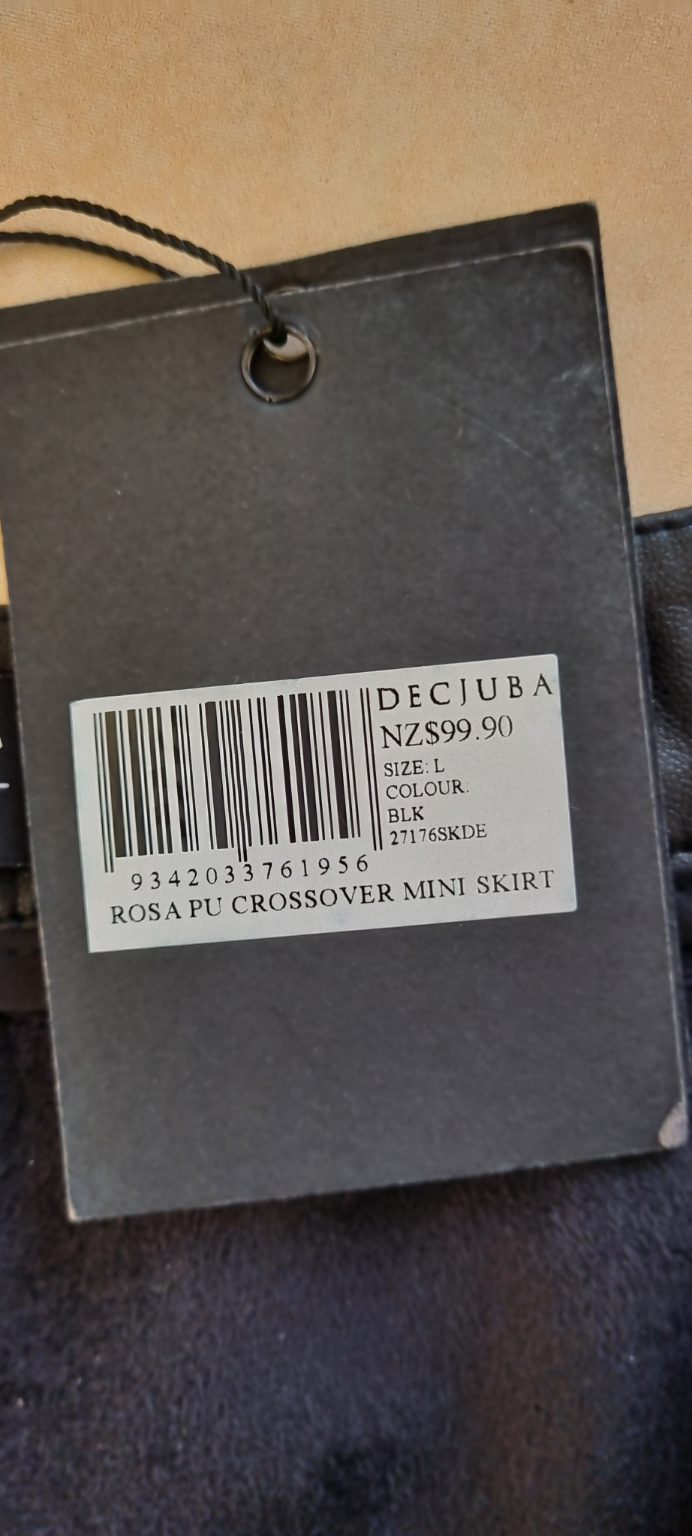 Decjuba Black Crossover Skirt size L NEW WITH TAG, image 2