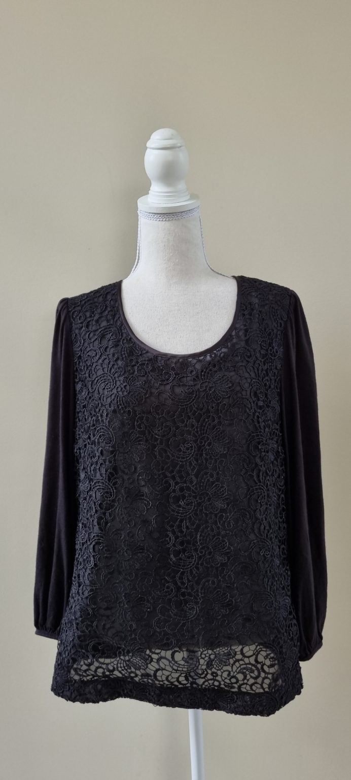 Sable & Minx Merino Contrast Top size 14