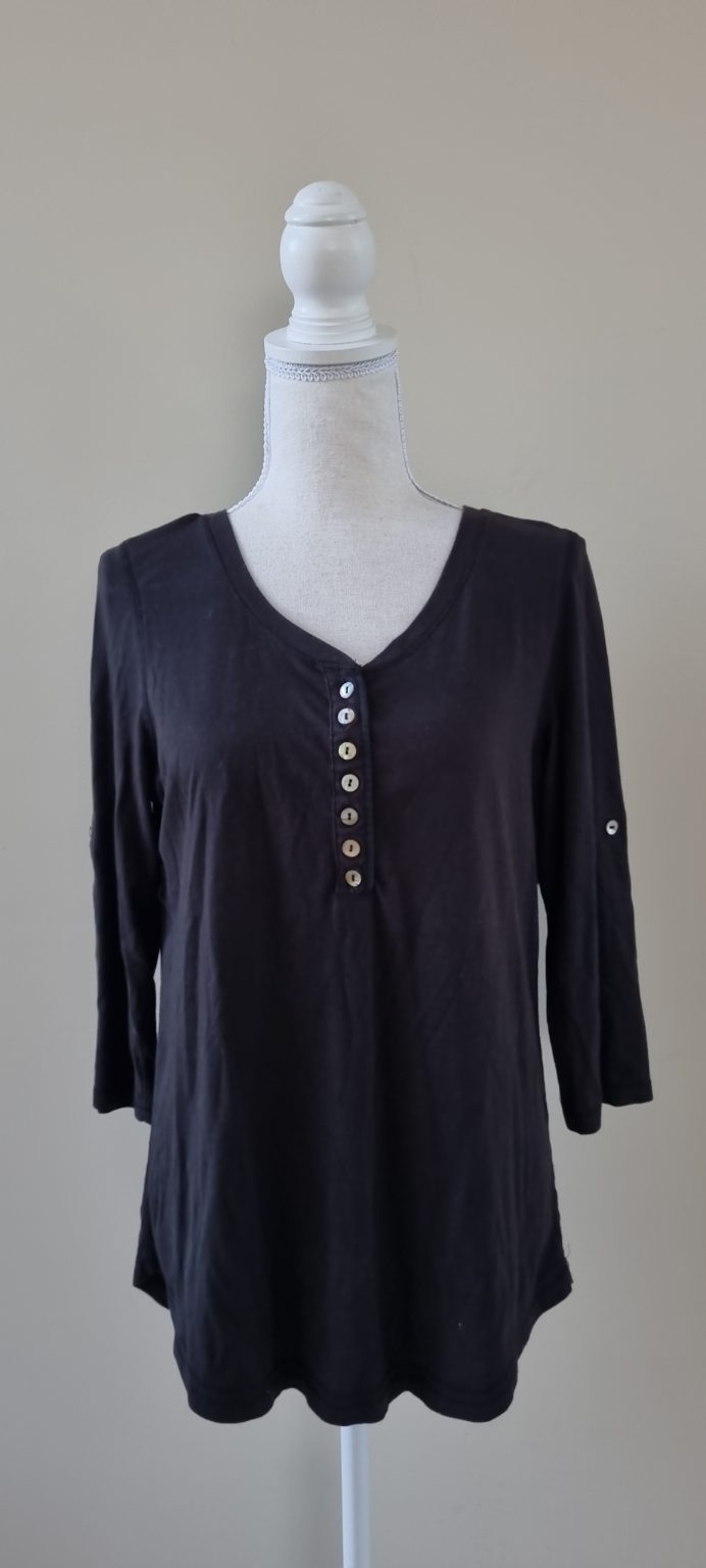 Wallace Cotton Black Top size 12