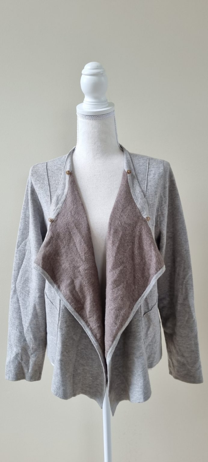 Blue Illusion Wool Blend Cardigan size 14
