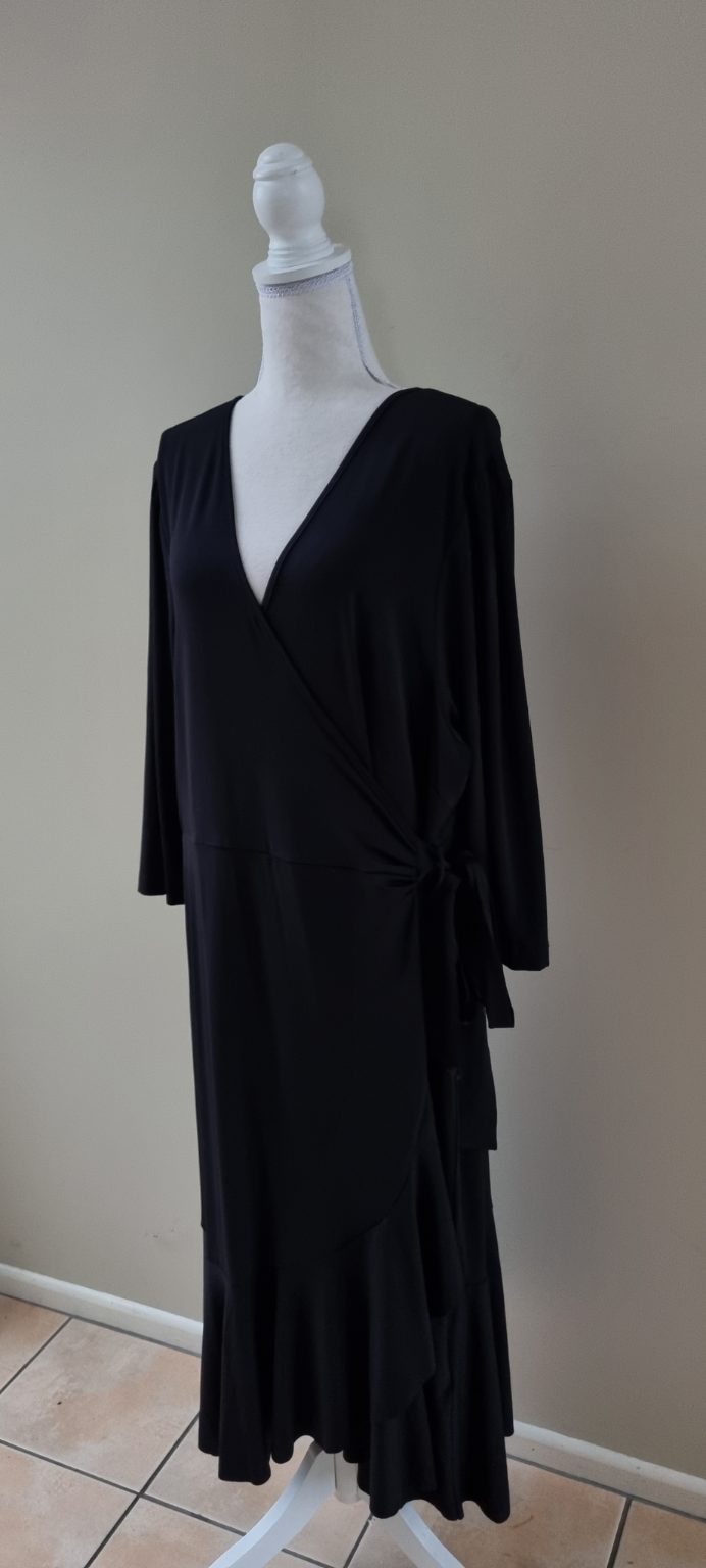 TS Taking Shape Black Wrap Dress size 22, image 2