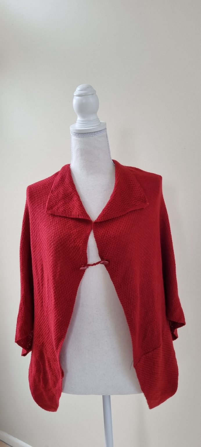 Twin Lakes Wool Alpaca Blend Cape Cardigan size 14