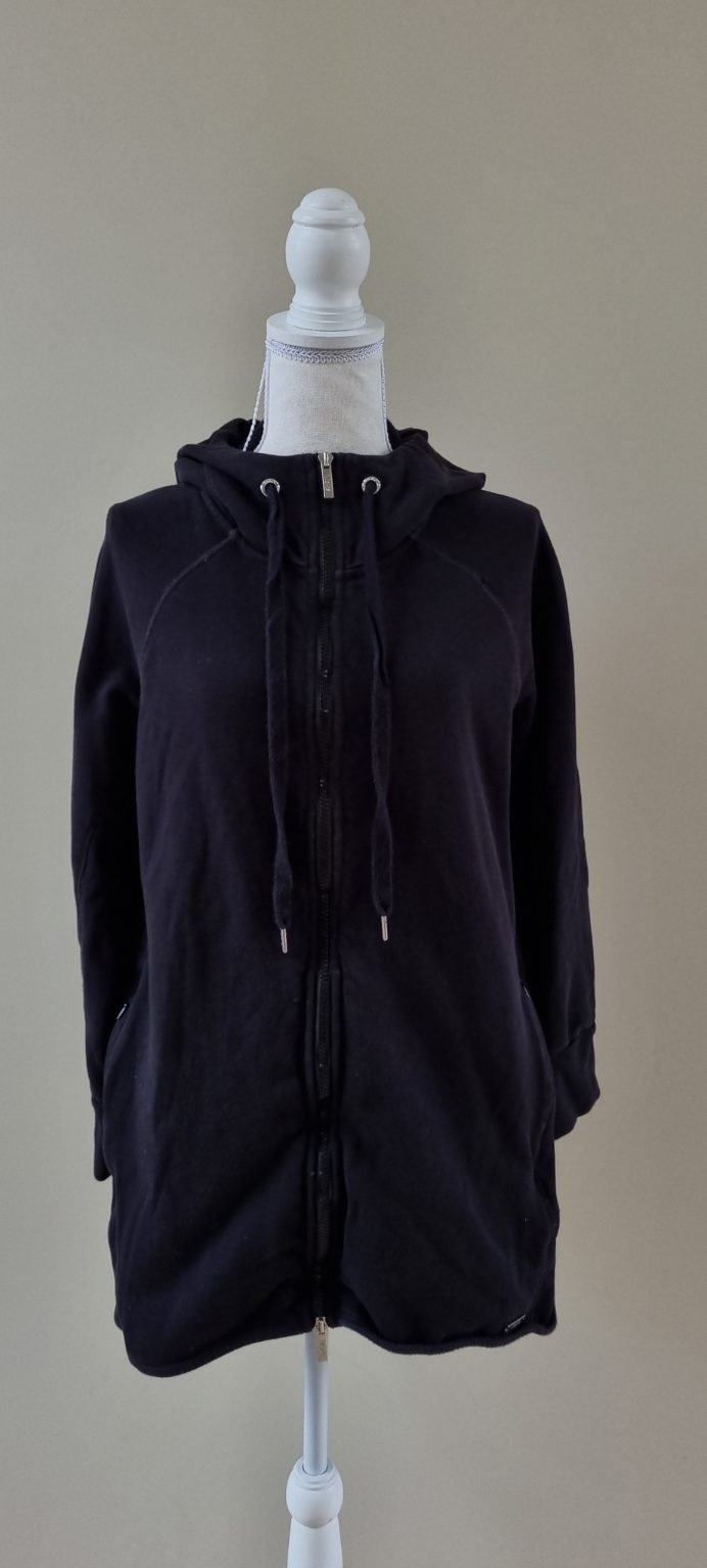 Moke Black Sweatshirt Hoodie Zip Jacket size S