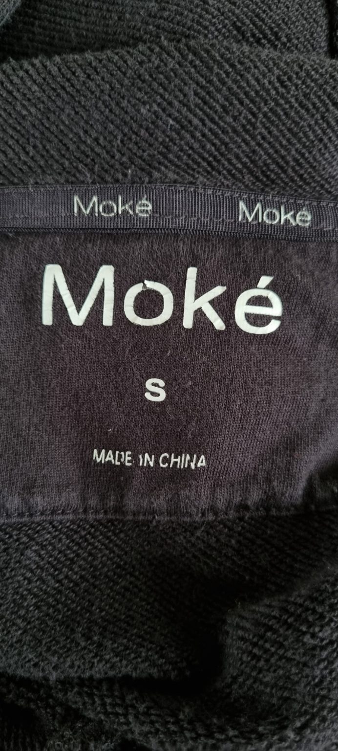 Moke Black Sweatshirt Hoodie Zip Jacket size S, image 4