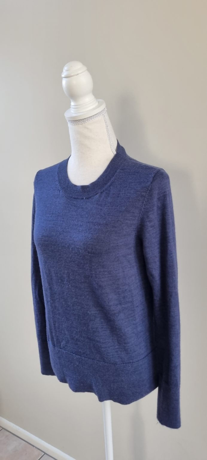 Blue 100% Wool Jersey size 10, image 2