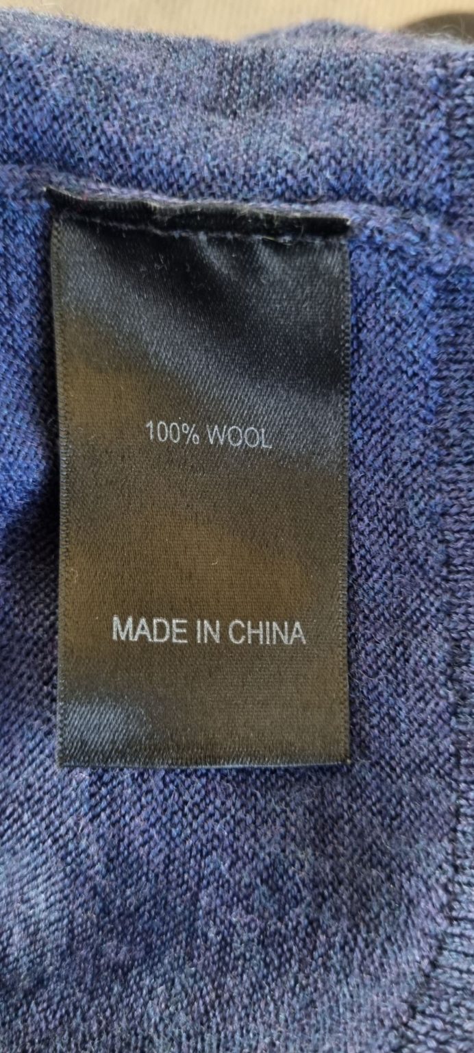 Blue 100% Wool Jersey size 10, image 4