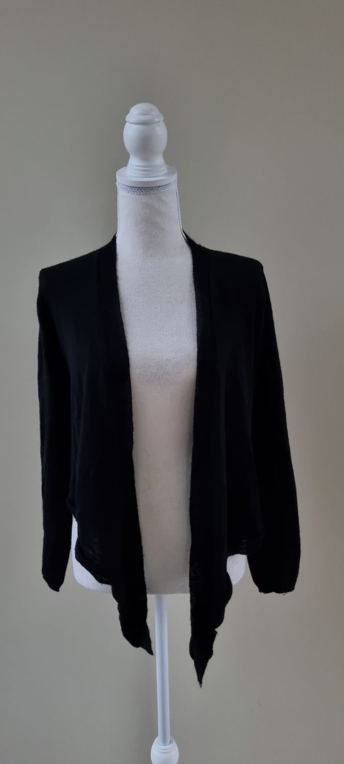 Max Black Merino Wool Cardigan size M