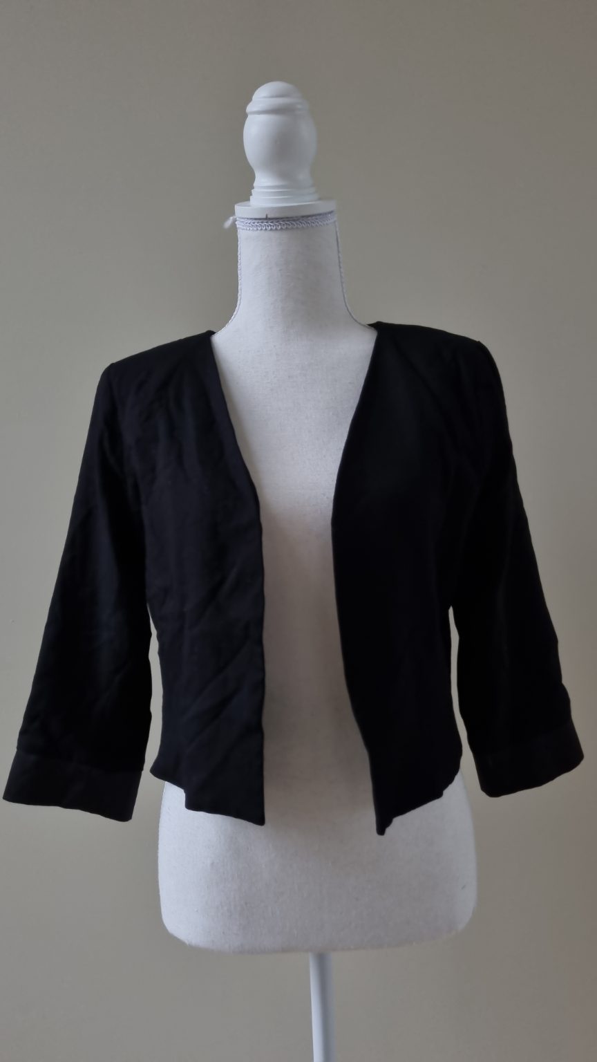 Repertoire Black Wool Blend Jacket size 10