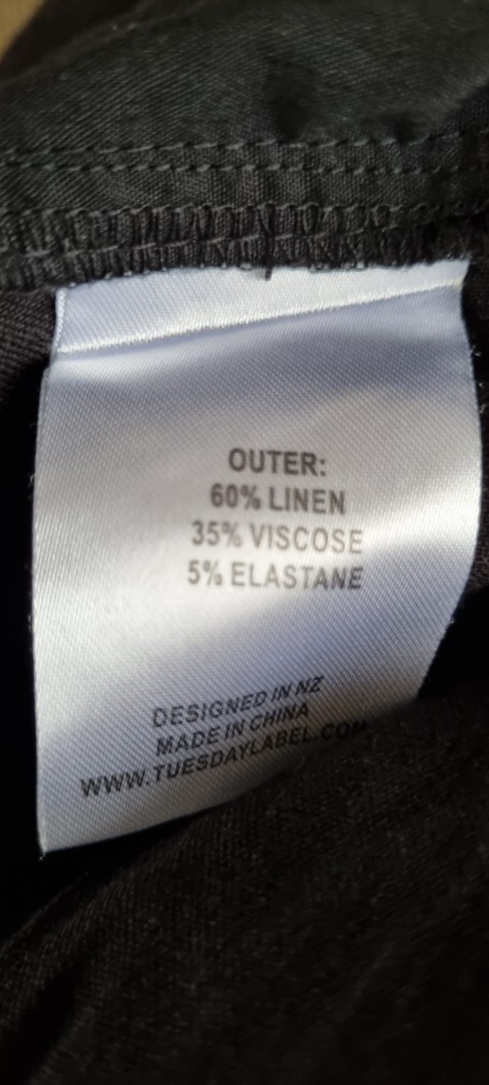 Tuesday Label Black Linen Blend Pants size 12, image 3