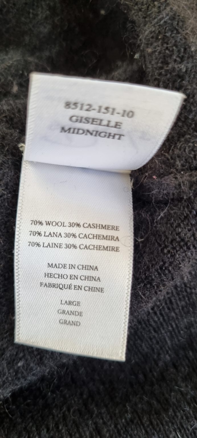 Rails USA Black Cashmere Blend Jersey Size L, image 4