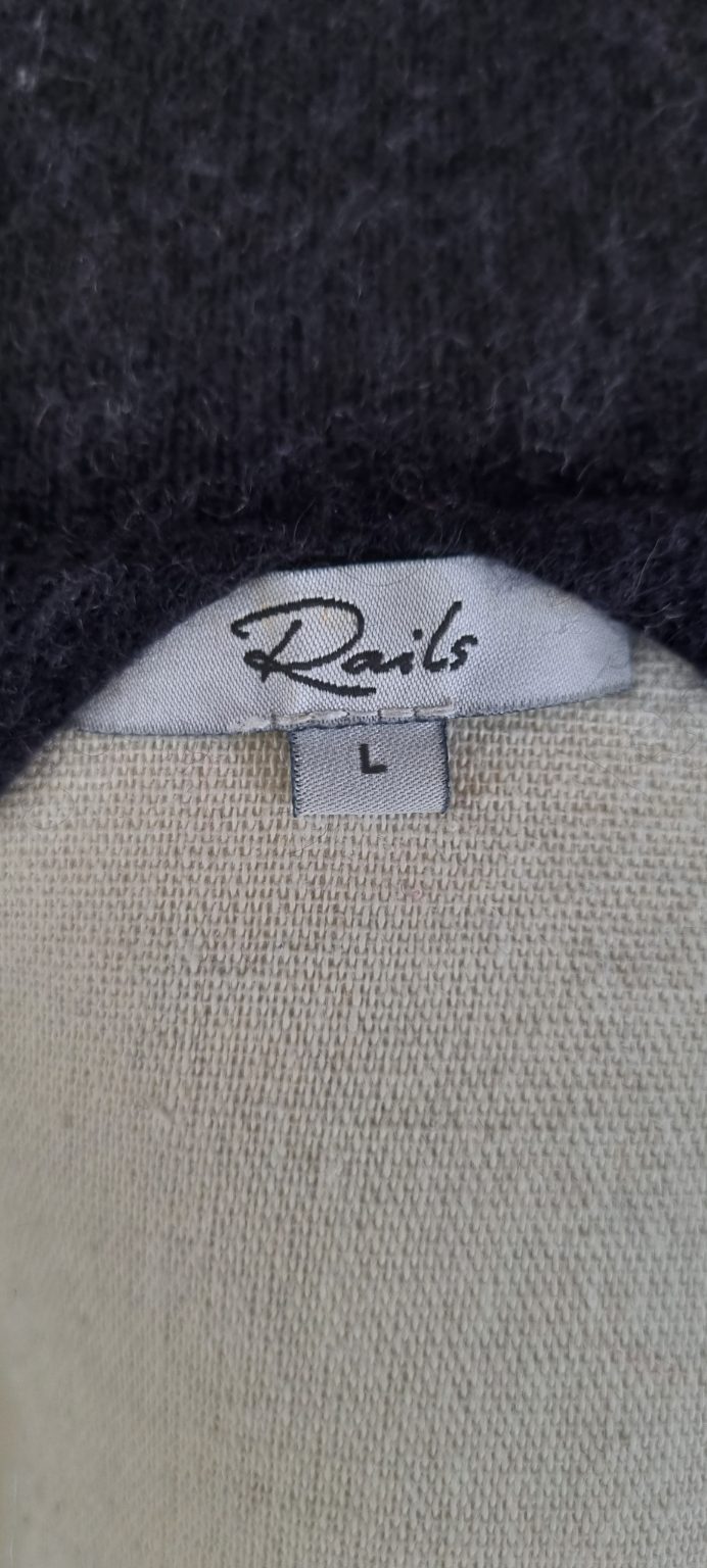 Rails USA Black Cashmere Blend Jersey Size L, image 5