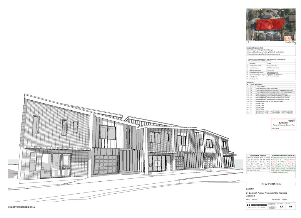 Central Auckland Development - 3 Standalone Homes — slide 2
