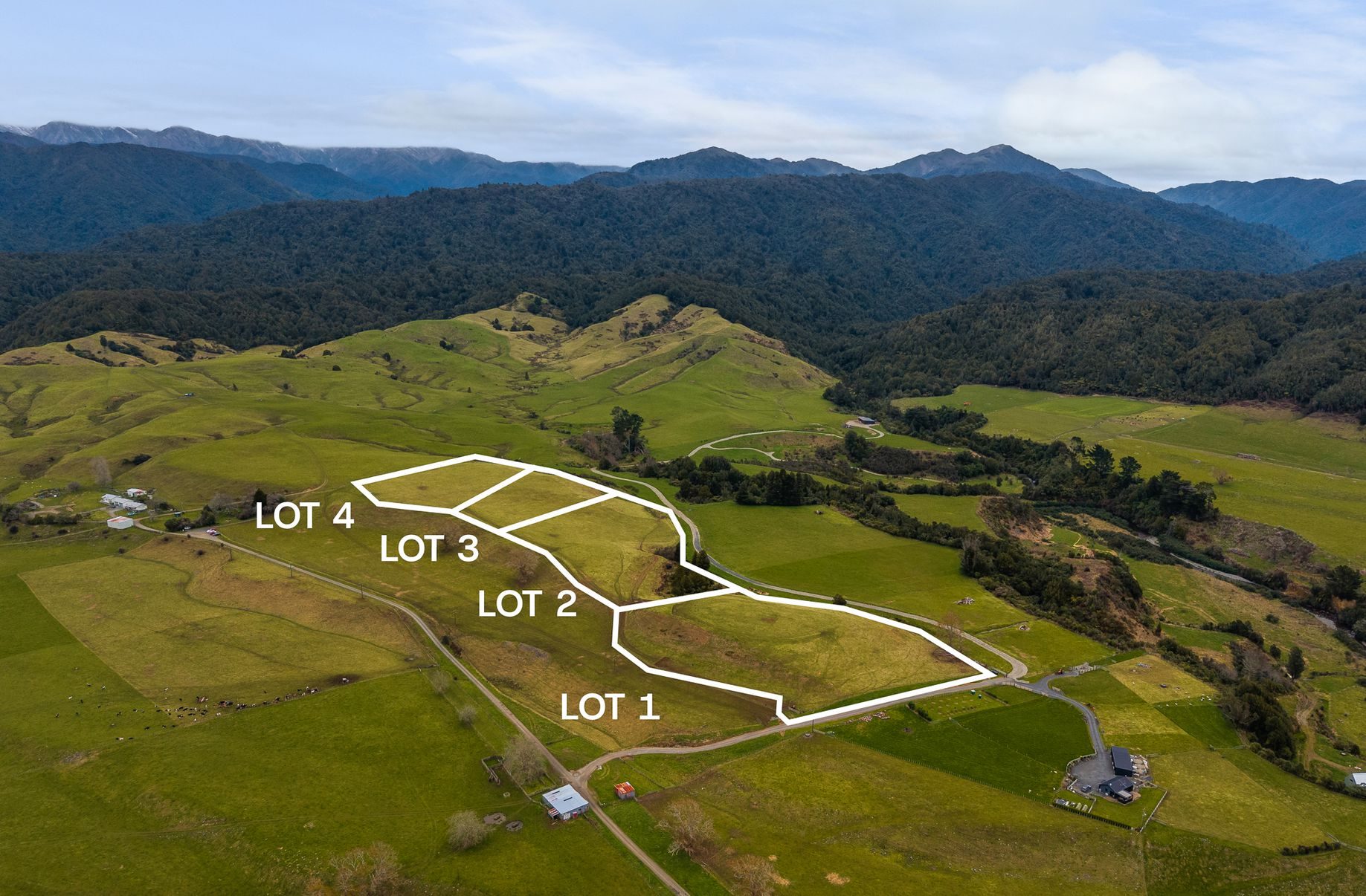 FOUR LOTS. REMARKABLE SETTING! — slide 1