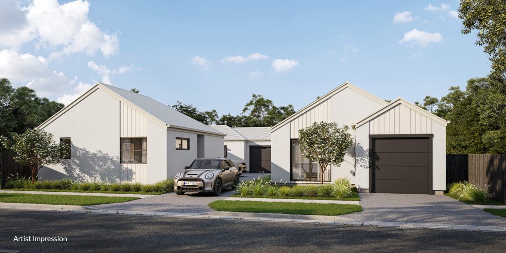 4 Modern Townhouses - Garage - Single Level — slide 1