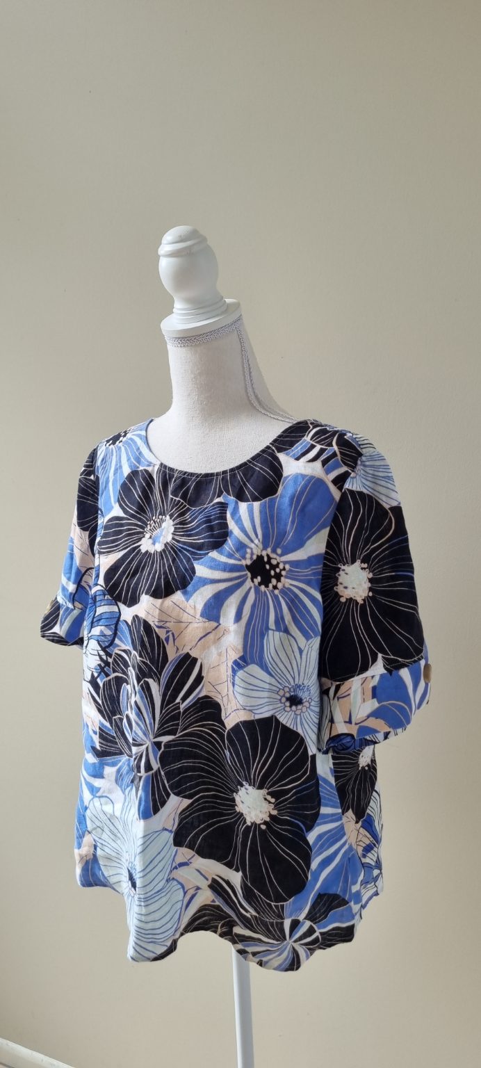 Jacqui E Linen Top size 16, image 2