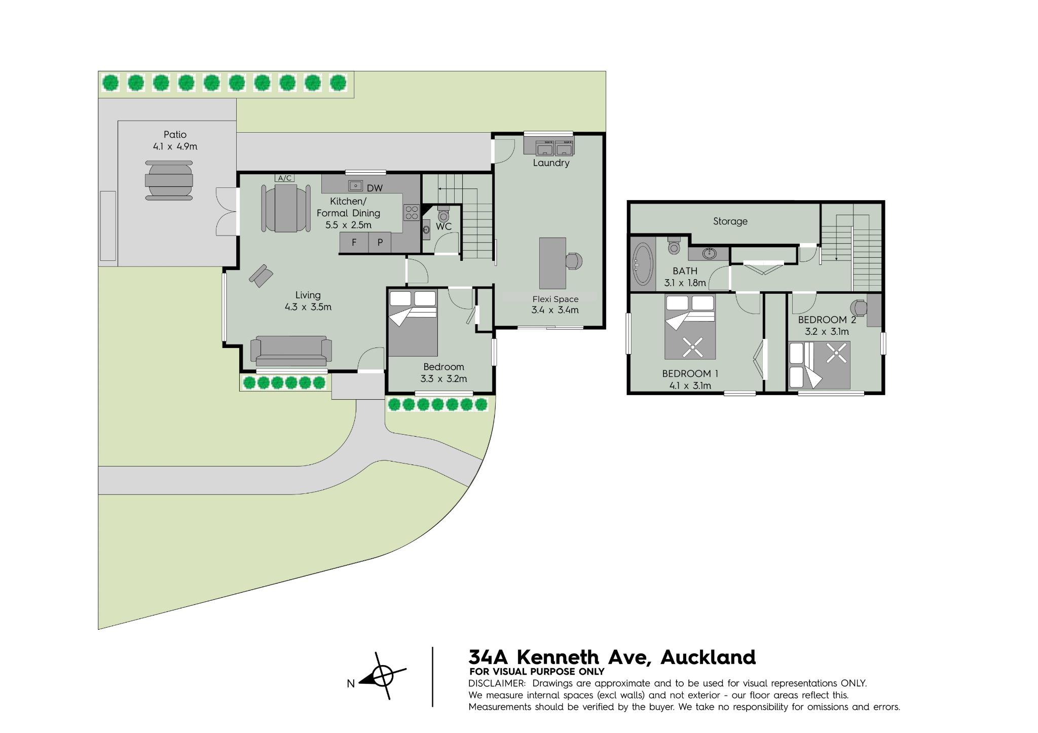 Floor plan for 34A Kenneth Avenue, Sandringham