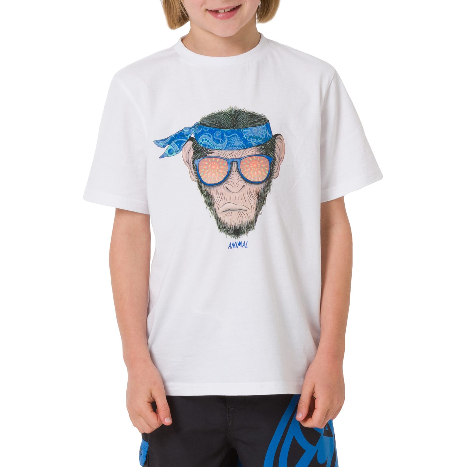 Animal Boys Kids Hendrix Short Sleeve Crew Neck Casual Cotton T-Shirt Tee Top