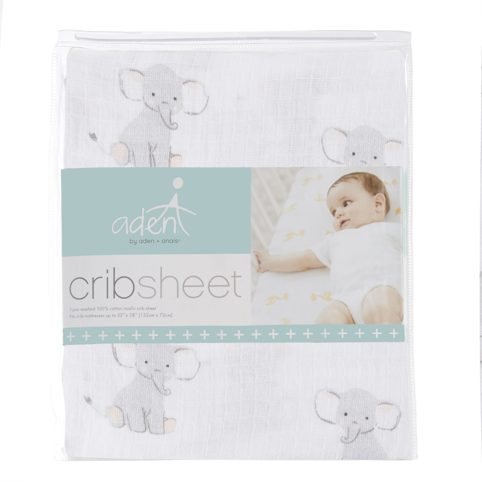 Aden Cot Sheet Safari Babes Elephant By Aden Anais Trade Me