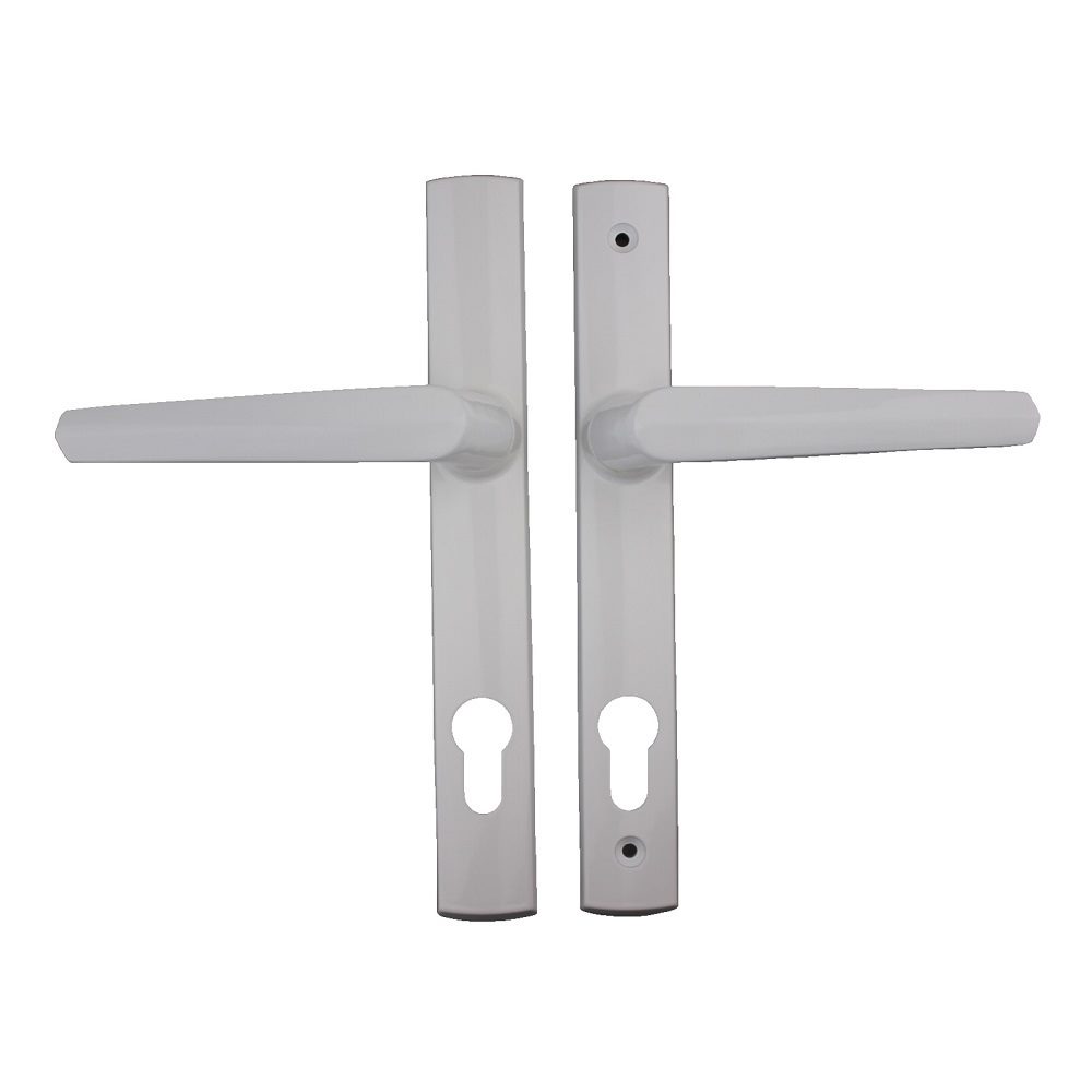 Lockwood Pl48527ppcwhite Door Handle Palladium Aria Lever On Long Plate White