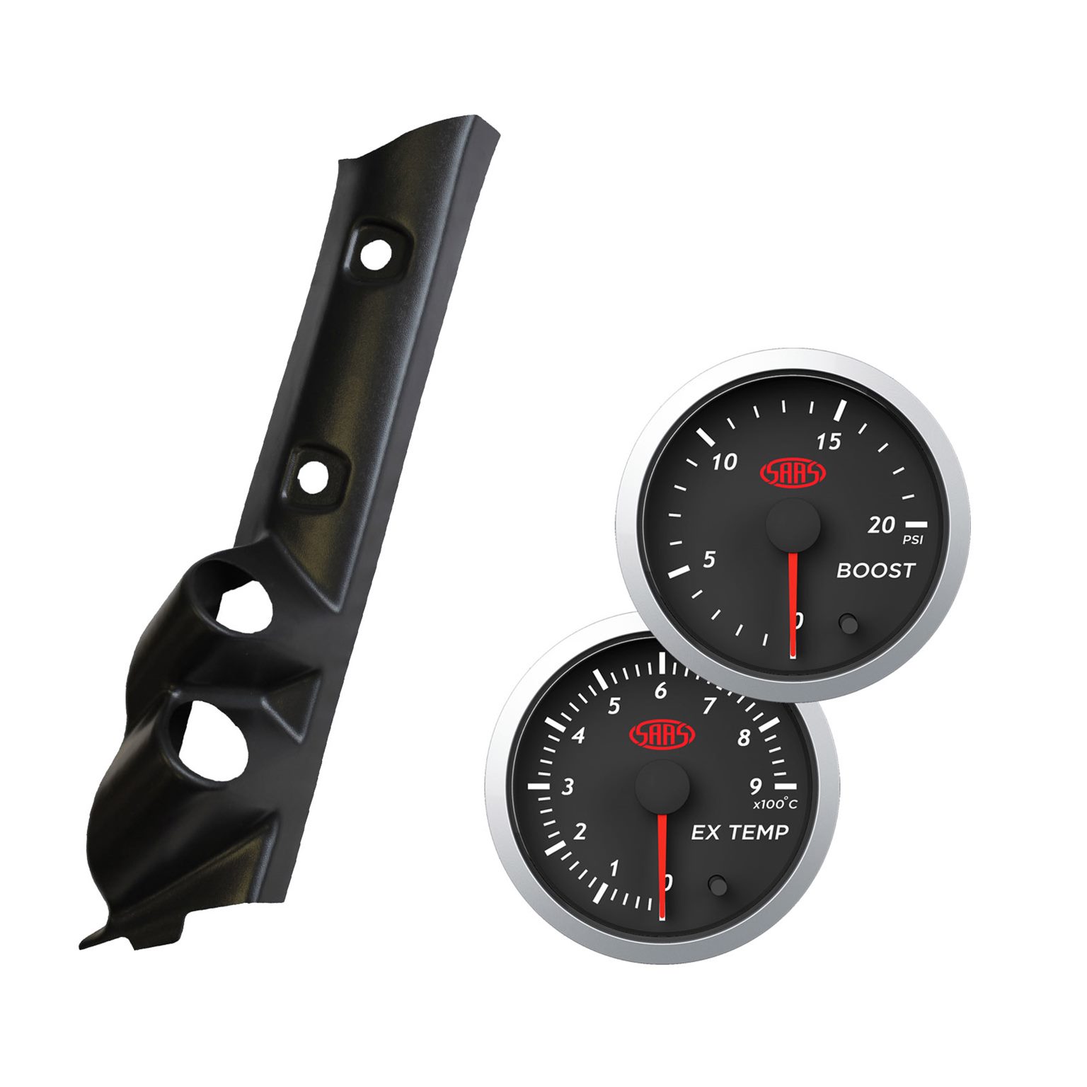 SAAS PILLAR POD GAUGE PACKAGE FITS NISSAN PATROL 1997 > 2015 BOOST EGT