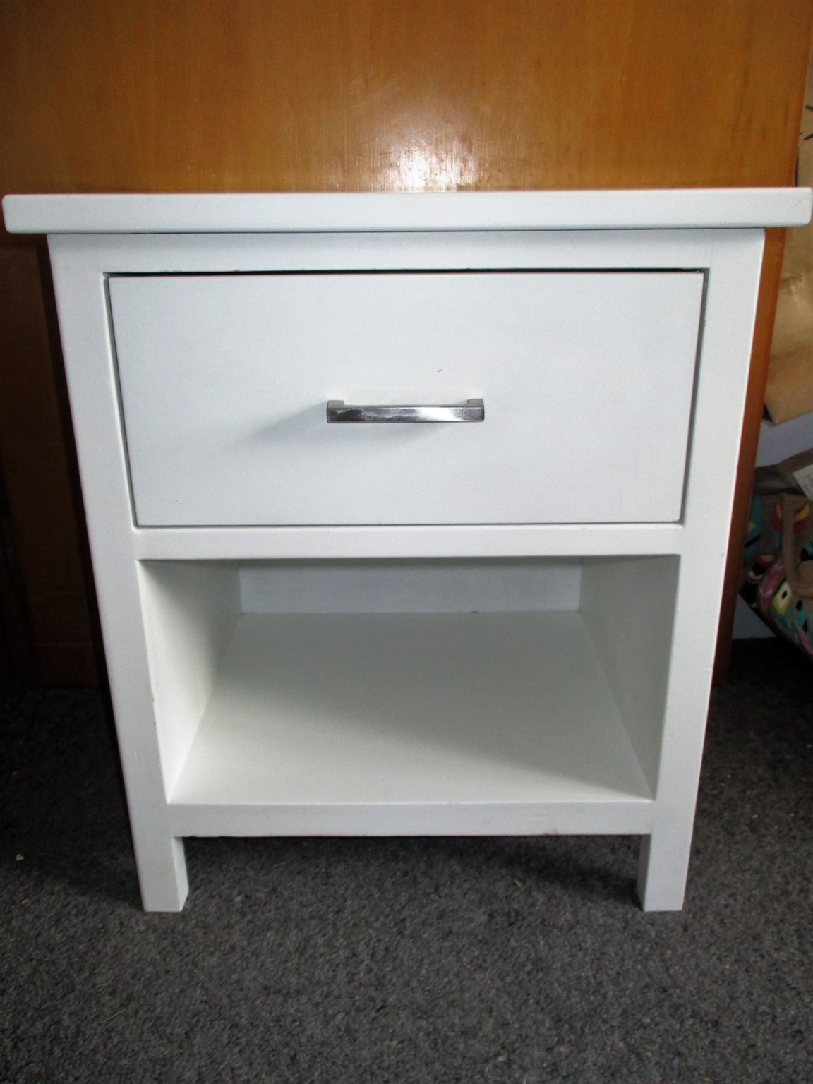 Classic White Single Drawer Bedside Table Trade Me