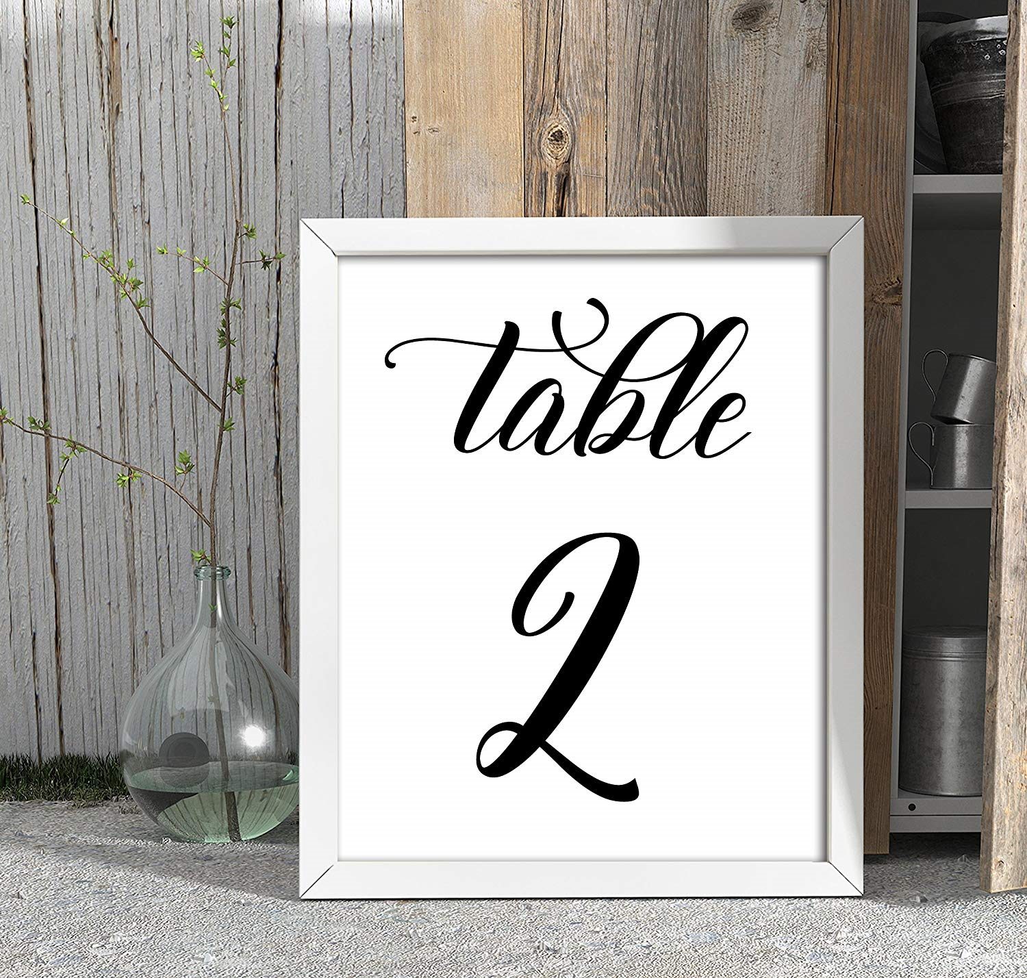 Calligraphy 1 12 Table Numbers Wedding Reception Decor Table Cards