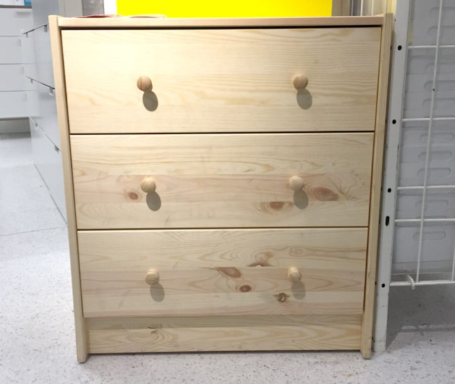 Ikea Drawer Rast Chest Of 3 Drawers Lowboy Pine Trade Me