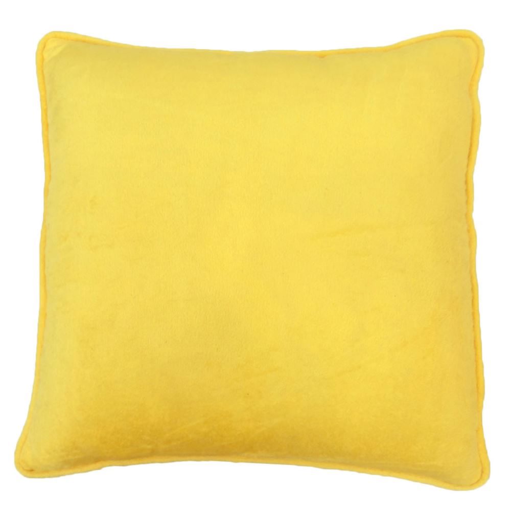 Solid Yellow Square Indian Pillows Home Decor Cushion Cover 18 X18