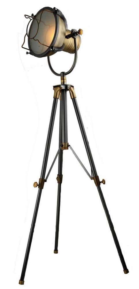 Floor Lamp Antique Brass Search Light