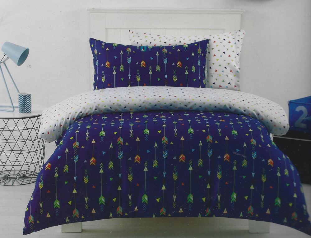 Arrow Blue Duvet Cover Set Single Trade Me