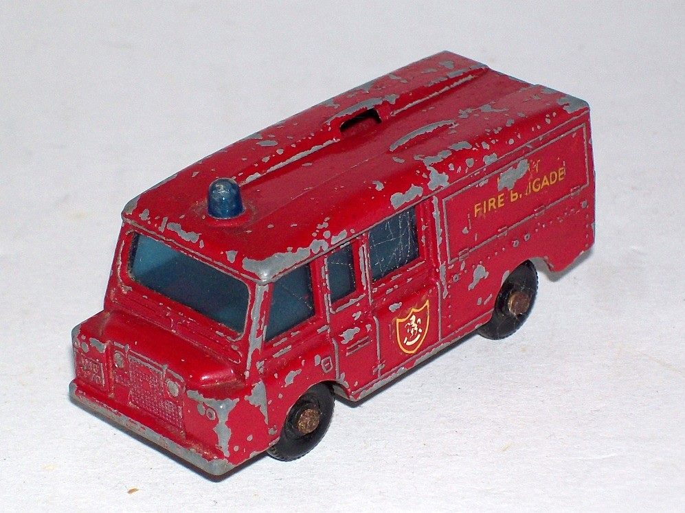 matchbox land rover fire truck