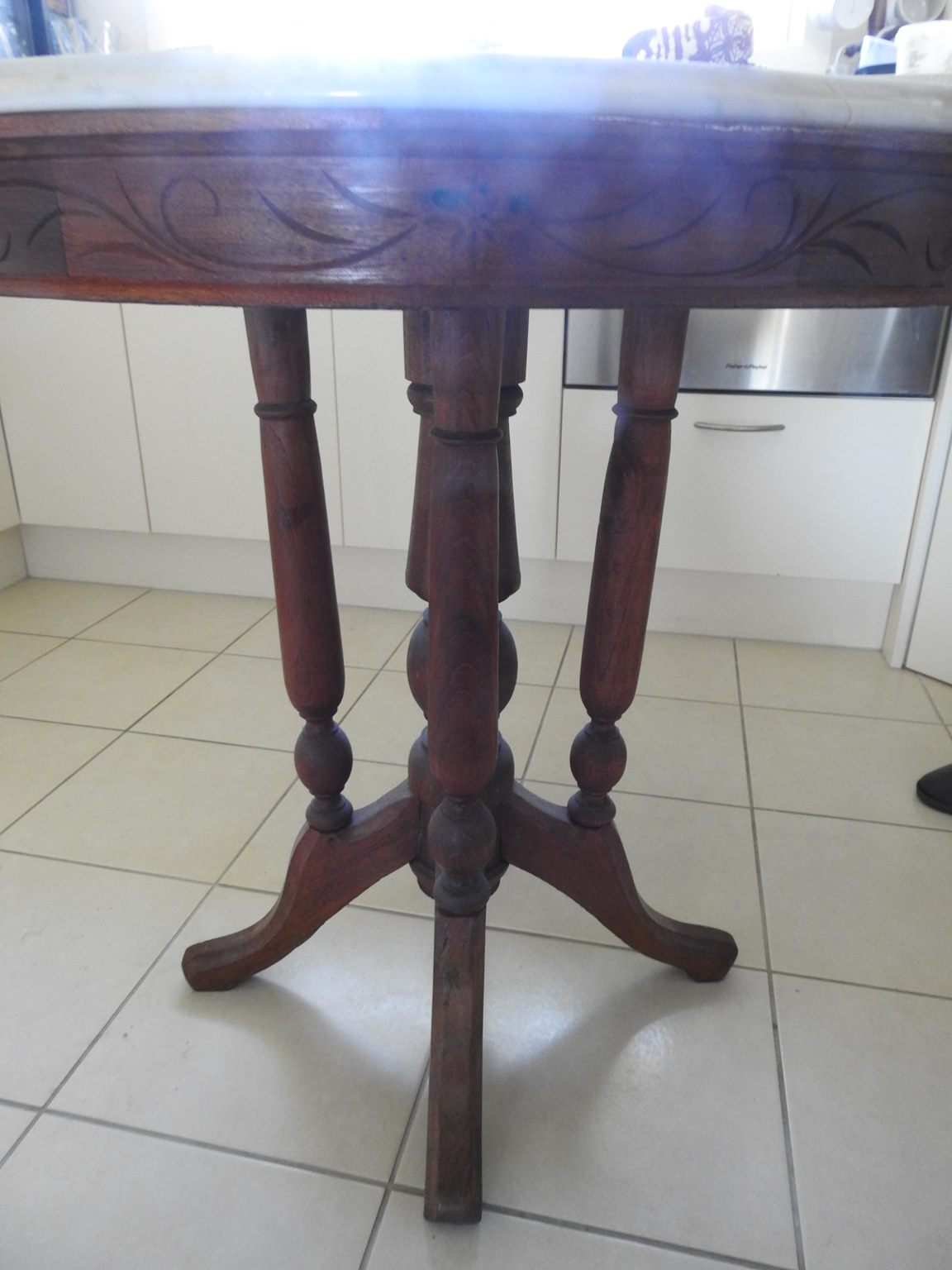 Malaysian Coffee Table Marble Top Broken In Earthquake Trade Me To Enlarge Photo