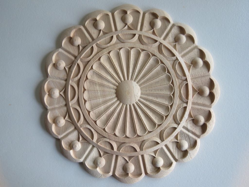 Wood Carved Ceiling Rose Medallion Trade Me