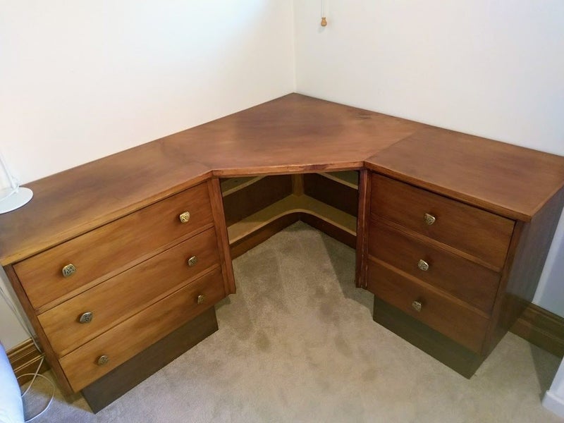 Great versatile Corner DESK with built in drawers Trade Me