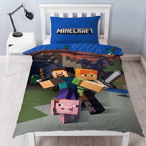 Minecraft Reversible Single Duvet Cover Set Trade Me