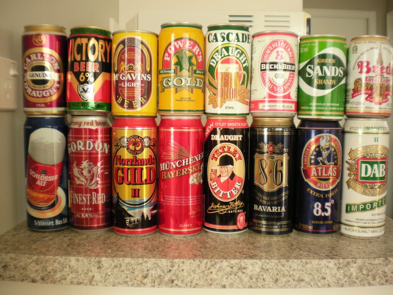 ASSORTED COLLECTABLE OVERSEAS BEER CANS A Trade Me