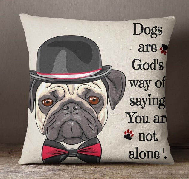 S4Sassy Life Is Better With A Dog Theme Decorative Cushion Cover Quote Pillow