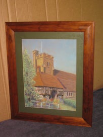 Listing 2 of 15 for R Gutteridge Village Church & Cottage in Stone - Kent UK original artwork