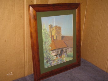Listing 12 of 15 for R Gutteridge Village Church & Cottage in Stone - Kent UK original artwork