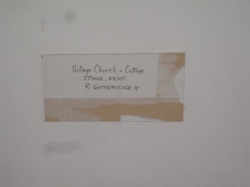 Listing 14 of 15 for R Gutteridge Village Church & Cottage in Stone - Kent UK original artwork