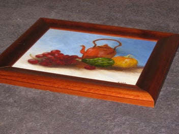 Listing 12 of 15 for B Lee - Kettle Grapes & Vegetables Original Painting on Canvas