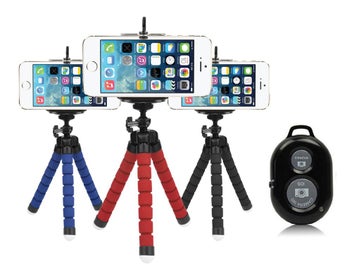 iPhone Tripod Mount Holder Stand + Bluetooth Selfie remote