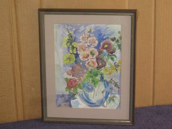 Listing 2 of 10 for E Braithwaite Flowers in a Vase Original Watercolour Painting