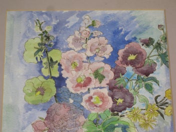 Listing 6 of 10 for E Braithwaite Flowers in a Vase Original Watercolour Painting