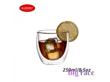 Listing 5 of 11 for Set Of 2pcs Double Wall Heat Resistant Borosilicate Glass Coffee Cups For Tea