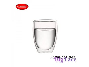 Listing 6 of 11 for Set Of 2pcs Double Wall Heat Resistant Borosilicate Glass Coffee Cups For Tea